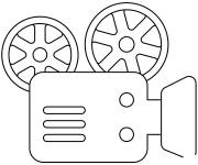 Coloriage Projecteur de film Emoji