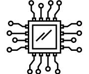 Coloriage Puce informatique de processeur