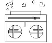 Coloriage Radio d'amour