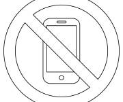 Coloriage Signe Pas de t&eacute;l&eacute;phones portables