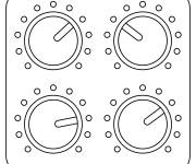 Coloriage Symbole de Boutons de commande