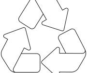 Coloriage Symbole de recyclage