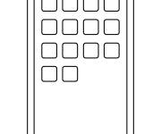 Coloriage Symbole de t&eacute;l&eacute;phone portable PS