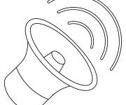 Coloriage Symbole Haut-parleur haut volume