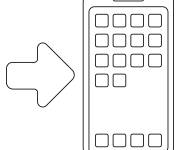Coloriage T&eacute;l&eacute;phone portable avec un fl&egrave;che