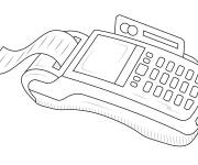 Coloriage Terminal de paiement TPE