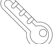 Coloriage thermom&egrave;tre en &eacute;moji