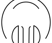 Coloriage Un casque en vecteur