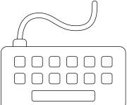 Coloriage Un  clavier filaire