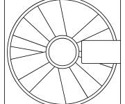 Coloriage Un disque compacte d'ordinateur