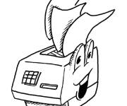 Coloriage et dessins gratuit Un fax drole à imprimer