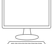 Coloriage Un ordinateur de bureau