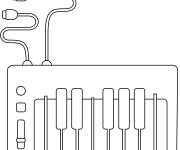 Coloriage Un piano &eacute;lectrique