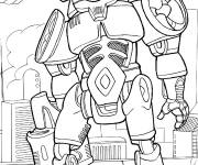 Coloriage Un robot de la technologie du futur