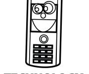 Coloriage Un t&eacute;l&eacute;phone portable avec des boutons
