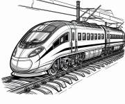 Coloriage Un train rapide