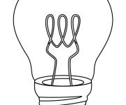 Coloriage Une ampoule en &eacute;moji