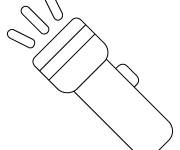 Coloriage Une lampe de poche