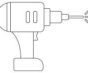 Coloriage Une Perceuse &eacute;lectrique industrielle 
