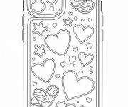 Coloriage Cage smartphone facile