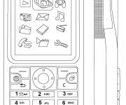 Coloriage et dessins gratuit Mod&egrave;le t&eacute;l&eacute;phone avec des boutons à imprimer