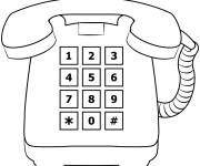 Coloriage et dessins gratuit Mod&egrave;le T&eacute;l&eacute;phone classique à imprimer