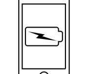 Coloriage et dessins gratuit Recharge faible de t&eacute;l&eacute;phone à imprimer