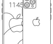 Coloriage Smartphone iPhone moderne
