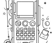 Coloriage T&eacute;l&eacute;phone &agrave; motif