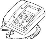 Coloriage T&eacute;l&eacute;phone classique