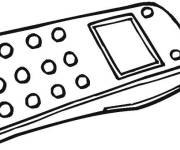 Coloriage et dessins gratuit T&eacute;l&eacute;phone mobile classique avec antennes à imprimer