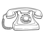 Coloriage Vieux t&eacute;l&eacute;phone