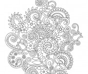 Coloriage et dessins gratuit Fleurs créativement dessiné à imprimer