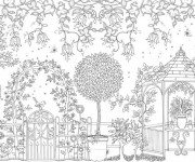 Coloriage Jardin Adulte européenne