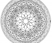 Coloriage Mandala Thérapeutique difficile