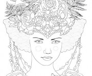 Coloriage Thérapeutique Femme extraordinaire