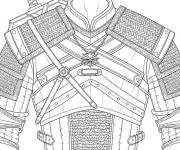 Coloriage Armure de Geralt