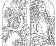 Coloriage Belles filles de Witcher