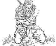 Coloriage Geralt &agrave; dessiner
