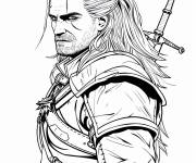 Coloriage Geralt de Rivia