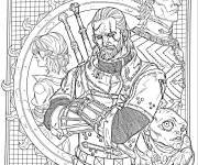 Coloriage Geralt et les personnages principaux de Witcher