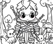 Coloriage Geralt mignon