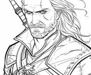 Coloriage Guerrier principal de Witcher