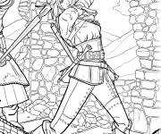 Coloriage Guerri&egrave;re Ciri de The witcher