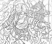 Coloriage H&eacute;ros &eacute;pique de Sorceleur