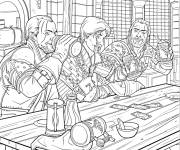 Coloriage Le banquet de The Witcher