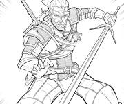 Coloriage Le courageux Geralt
