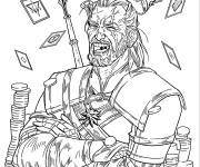 Coloriage Le Roi Geralt de The Witcher