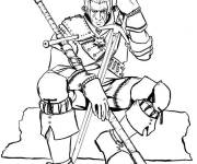 Coloriage et dessins gratuit le sorceleur assis à imprimer