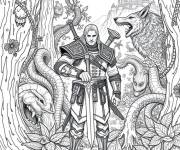Coloriage Les aventures de The Witcher